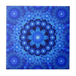 Azulejo De Cerâmica Mandala da coroa de Lapis