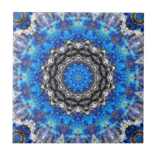 Azulejo De Cerâmica Mandala das pétalas do gelo