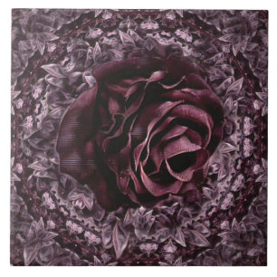 Azulejo De Cerâmica Mandala de Rosa