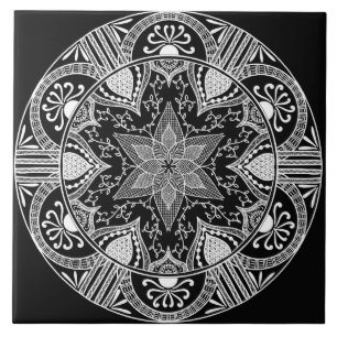 Azulejo De Cerâmica Mandala do corvo