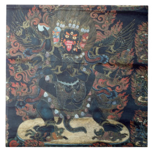 Azulejo De Cerâmica Mandala (pergaminho pintado)