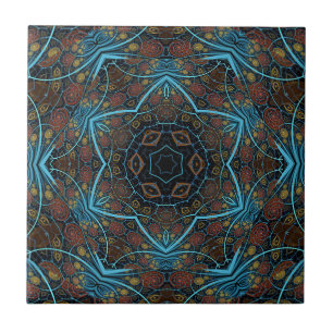 Azulejo De Cerâmica Mandala Rosette Boho Bohemian Style Dandy Pattern