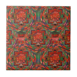 Azulejo De Cerâmica Mandala tibetana