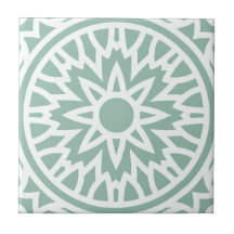 Mandala Verde e Branco