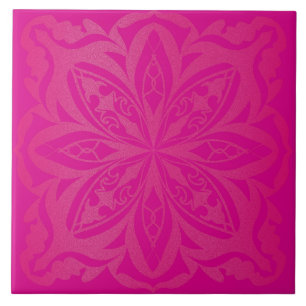 Azulejo De Cerâmica Mandala zen rosa