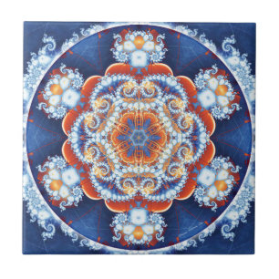 Azulejo De Cerâmica Mandalas da remissão & da liberação 6