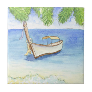 Azulejo De Cerâmica Manhã em Bali Watercolor
