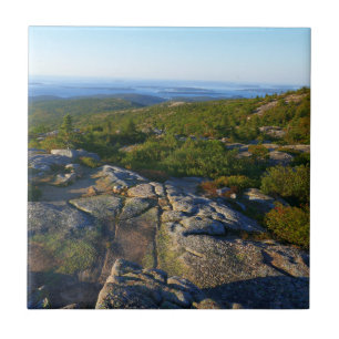 Azulejo De Cerâmica Manhã no topo Montanha Cadillac em Acadia
