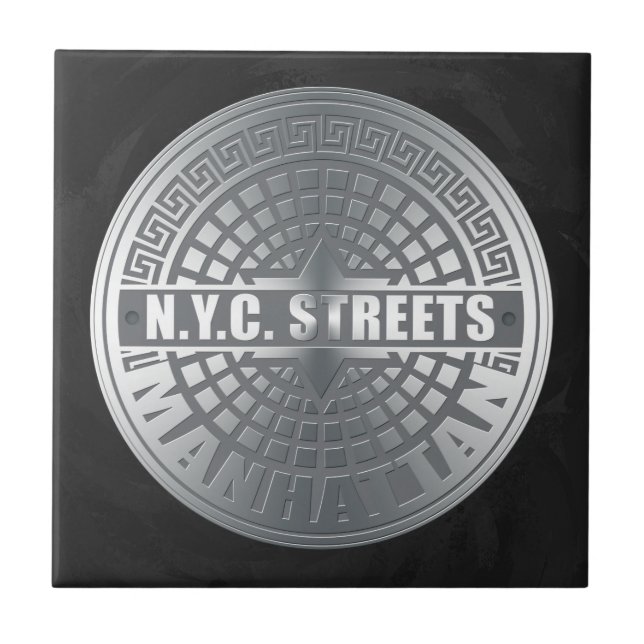 Azulejo De Cerâmica Manhole Cobrir Manhattan (Frente)