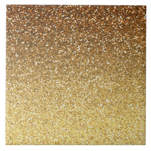 Azulejo De Cerâmica Mânre de Glitter de Faux Dourado