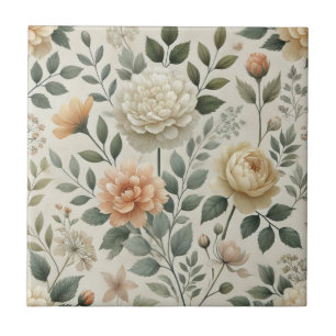Azulejo De Cerâmica Manteiga Amarelo Aquarela Primavera Floral e Verão