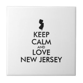 AZULEJO DE CERÂMICA  MANTENHA CALMO E AMES PERSONALIZÁVEIS NOVO JERSEY