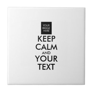 Azulejo De Cerâmica MANTENHA O CALM E O TEXTO COMPLETAMENTE Personaliz
