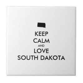 Azulejo De Cerâmica MANTER CALMO E AMOR personalizáveis DAKOTA DO SUL