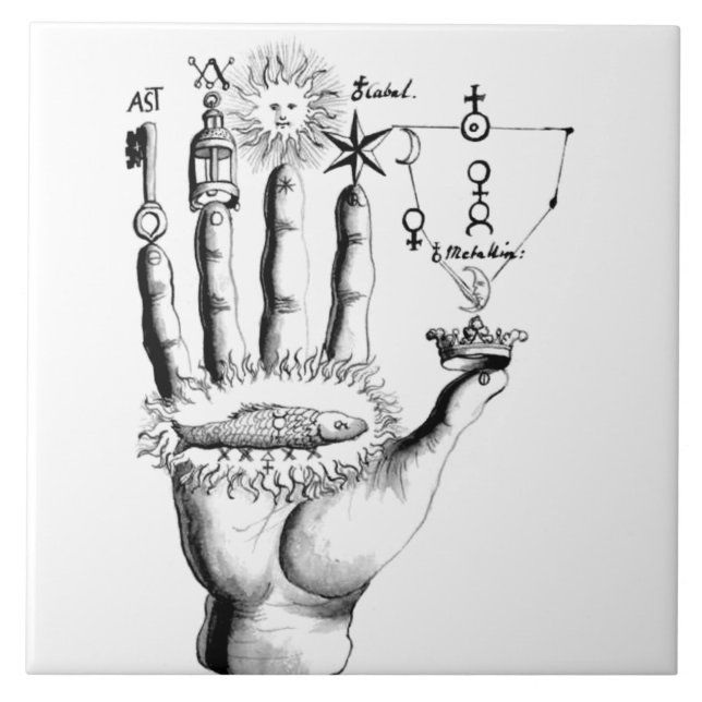 Azulejo De Cerâmica Mão do tempo (Frente)