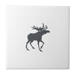 Azulejo De Cerâmica Mão moderna, simples & bonita Antler tirado