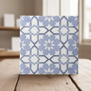 Azulejo De Cerâmica Mão pintada geométrica roxa mórbita étnica