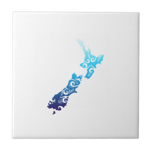 Azulejo De Cerâmica Maori Nova Zelândia Mapa da Tatuagem Tribal Ideia