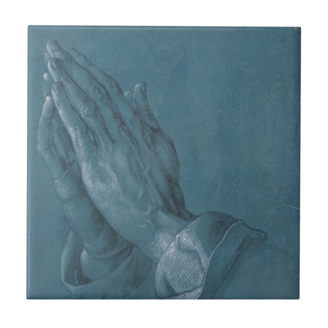 Azulejo De Cerâmica Mãos Praying por Albrecht Durer (Frente)