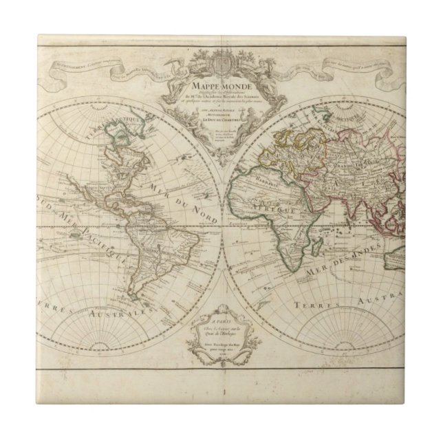 Azulejo De Cerâmica Mapa 2 (Frente)