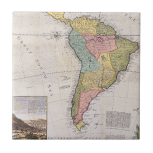 Azulejo De Cerâmica Mapa antigo antigo inspirado (8)
