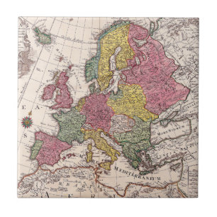 Azulejo De Cerâmica Mapa antigo antigo inspirado (9)