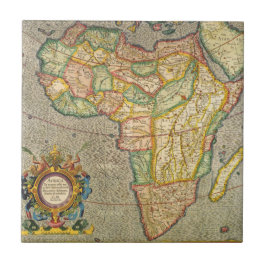 Azulejo De Cerâmica Mapa Antiquado Gerardus Mercator da África