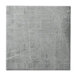 Azulejo De Cerâmica Mapa da cidade de Chicago<br><div class="desc">Desenho do mapa da cidade de Chicago. Artista: Vision Studio. ID da imagem: 64744Z.</div>