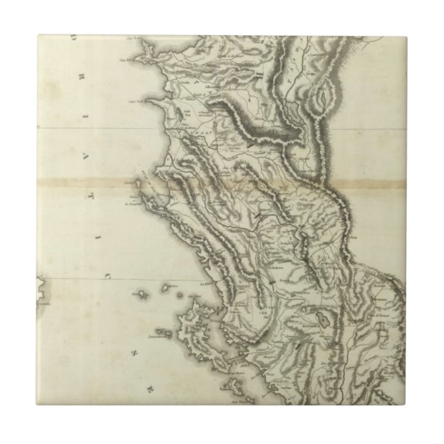 Azulejo De Cerâmica Mapa de Albânia (Frente)
