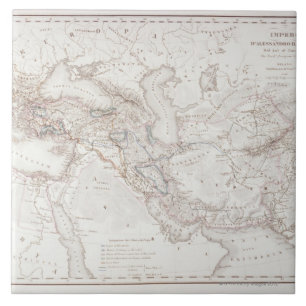Azulejo De Cerâmica Mapa de Alexander o império dos excelentes