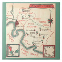 Mapa de Cerâmica do Vinho de Bordeaux de St. Emili