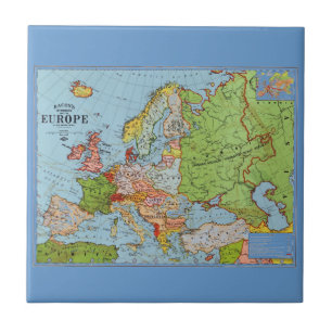 Azulejo De Cerâmica Mapa de Europa