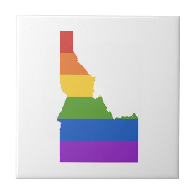 Azulejo De Cerâmica Mapa de Gay dos EUA| Estado de Idaho (Frente)