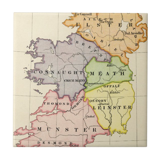 Azulejo De Cerâmica Mapa de Ireland (Frente)