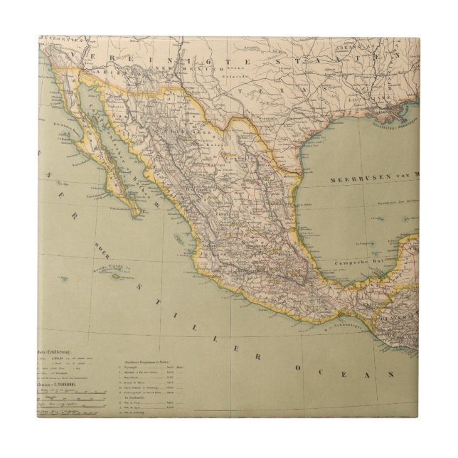 Azulejo De Cerâmica Mapa de México (Frente)