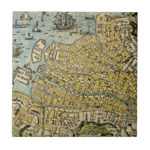 Azulejo De Cerâmica Mapa de Nagasaki