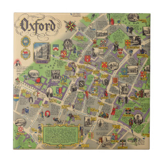 Azulejo De Cerâmica Mapa de Oxford, Inglaterra (estradas de ferro
