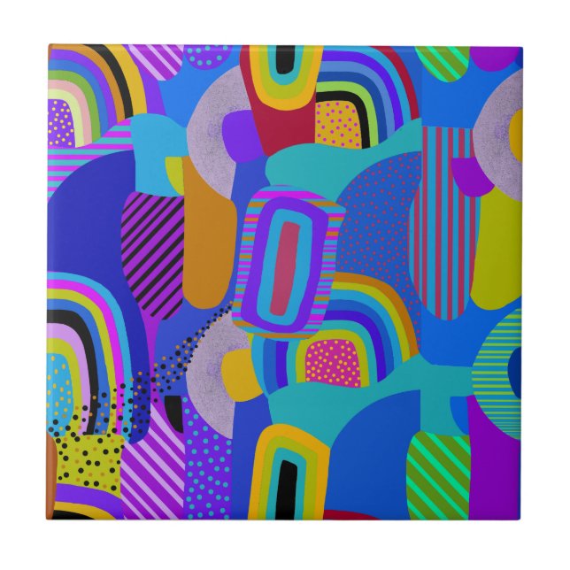 Azulejo De Cerâmica Mapa de Paisagem Máxima Africano (Frente)