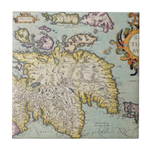 Azulejo De Cerâmica Mapa de Scotland Miliaria Scotia