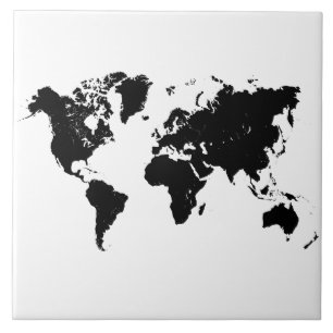 AZULEJO DE CERÂMICA  MAPA DO MUNDO