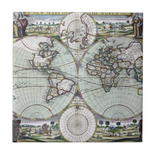 Azulejo De Cerâmica Mapa do mundo