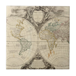 Azulejo De Cerâmica Mapa do mundo 8