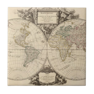 Azulejo De Cerâmica Mapa do mundo 9