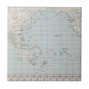 Azulejo De Cerâmica Mapa do mundo na projeção de Mercator
