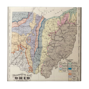 Azulejo De Cerâmica Mapa Geological de Ohio