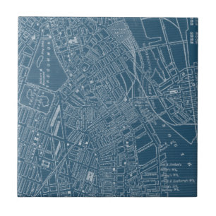 Azulejo De Cerâmica Mapa gráfico de Boston