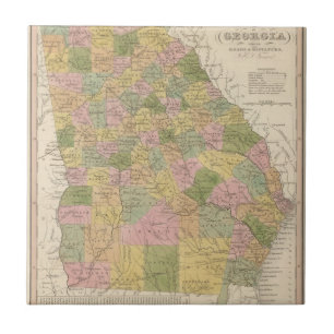 Azulejo De Cerâmica Mapa novo de Geórgia
