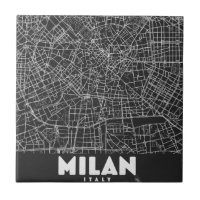 Mapa Retro de Milão Itália