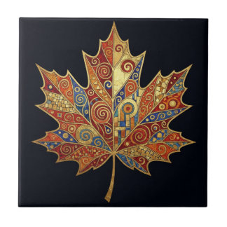 Azulejo De Cerâmica MAPLE LEAF Porta-copos: Acessório de Bar Gustav Kl