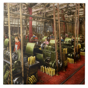 Azulejo De Cerâmica Maquinista - Guerra - Cintos e Bombas 1916